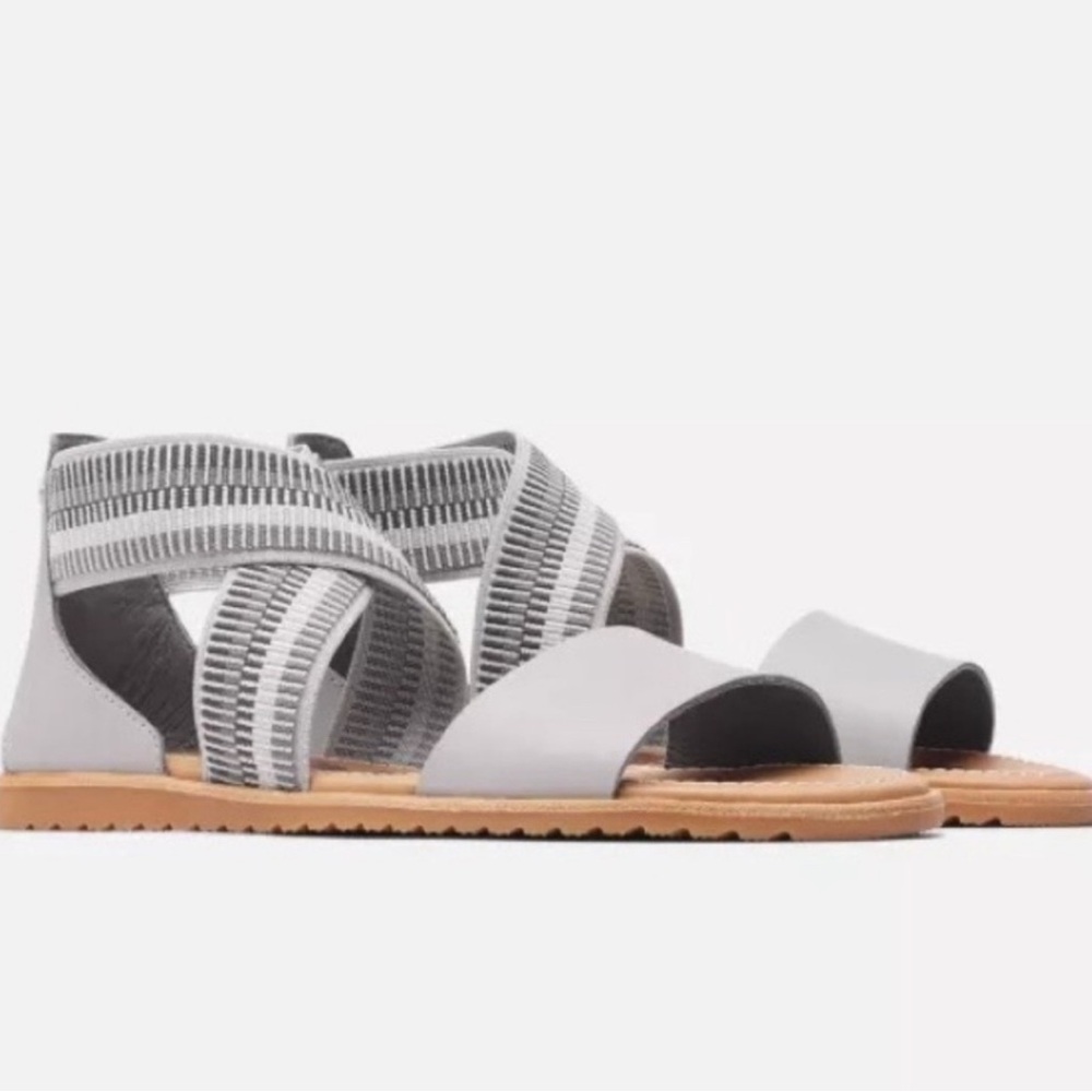 Sorel Ella Women's Gray Strappy Sandals size 10